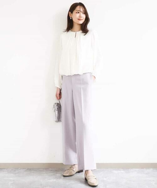 MK MICHEL KLEIN / エムケーミッシェルクラン シャツ・ブラウス | バルーンヘムブラウス/洗える | 詳細2