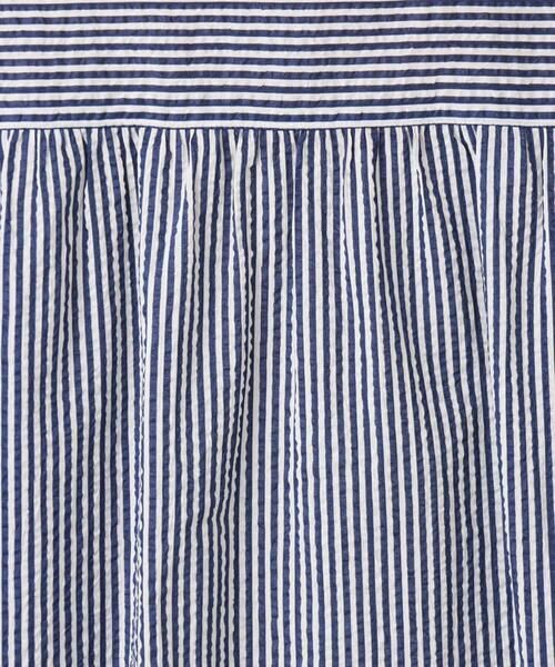 MK MICHEL KLEIN / エムケーミッシェルクラン シャツ・ブラウス | ストライプ柄サッカーシャツブラウス/洗える | 詳細17