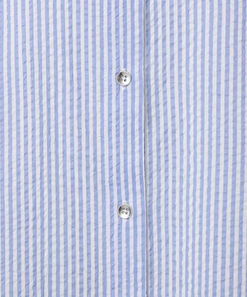 MK MICHEL KLEIN / エムケーミッシェルクラン シャツ・ブラウス | ストライプ柄サッカーシャツブラウス/洗える | 詳細22