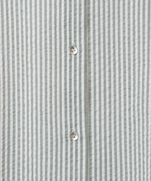 MK MICHEL KLEIN / エムケーミッシェルクラン シャツ・ブラウス | ストライプ柄サッカーシャツブラウス/洗える | 詳細29