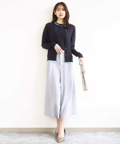 MK MICHEL KLEIN / エムケーミッシェルクラン ニット・セーター | 配色デザインカラーニットアンサンブル/洗える | 詳細10