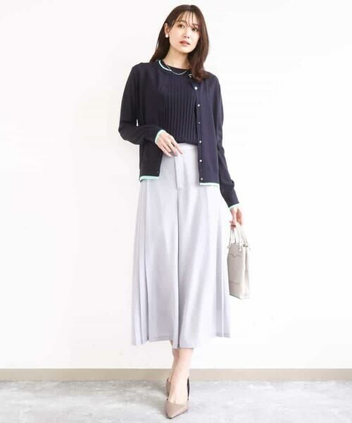 MK MICHEL KLEIN / エムケーミッシェルクラン ニット・セーター | 配色デザインカラーニットアンサンブル/洗える | 詳細11