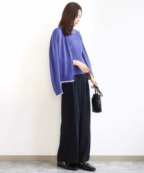 MK MICHEL KLEIN / エムケーミッシェルクラン ニット・セーター | 配色デザインカラーニットアンサンブル/洗える | 詳細13