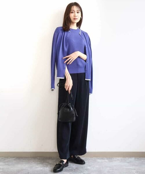 MK MICHEL KLEIN / エムケーミッシェルクラン ニット・セーター | 配色デザインカラーニットアンサンブル/洗える | 詳細14