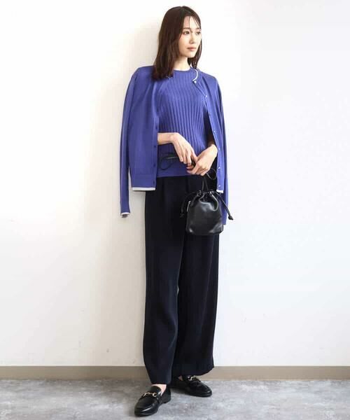 MK MICHEL KLEIN / エムケーミッシェルクラン ニット・セーター | 配色デザインカラーニットアンサンブル/洗える | 詳細15