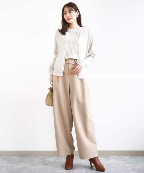 MK MICHEL KLEIN / エムケーミッシェルクラン ニット・セーター | 配色デザインカラーニットアンサンブル/洗える | 詳細17