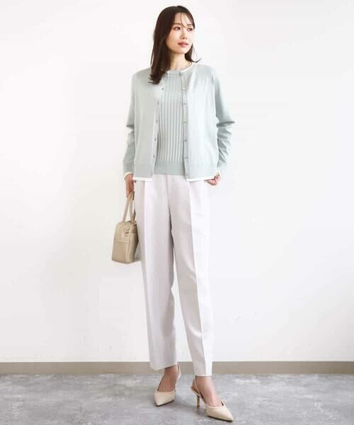 MK MICHEL KLEIN / エムケーミッシェルクラン ニット・セーター | 配色デザインカラーニットアンサンブル/洗える | 詳細2