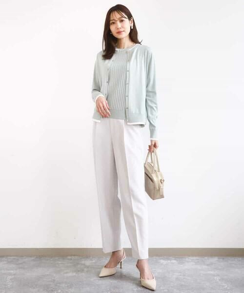 MK MICHEL KLEIN / エムケーミッシェルクラン ニット・セーター | 配色デザインカラーニットアンサンブル/洗える | 詳細4