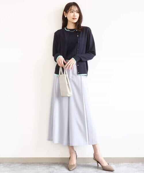 MK MICHEL KLEIN / エムケーミッシェルクラン ニット・セーター | 配色デザインカラーニットアンサンブル/洗える | 詳細9