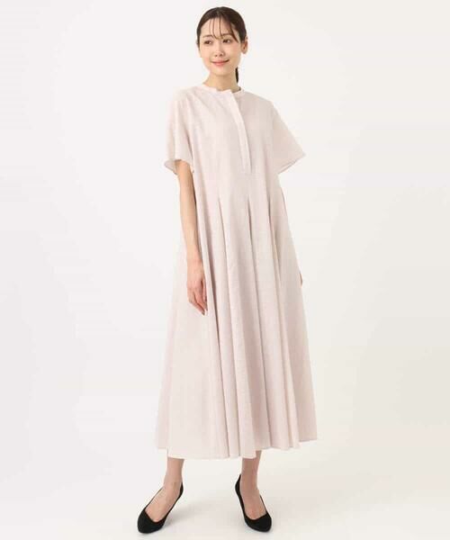 MK MICHEL KLEIN / エムケーミッシェルクラン ロング・マキシ丈ワンピース | [洗える]サッカー調ウエスト切り替えワンピース | 詳細20