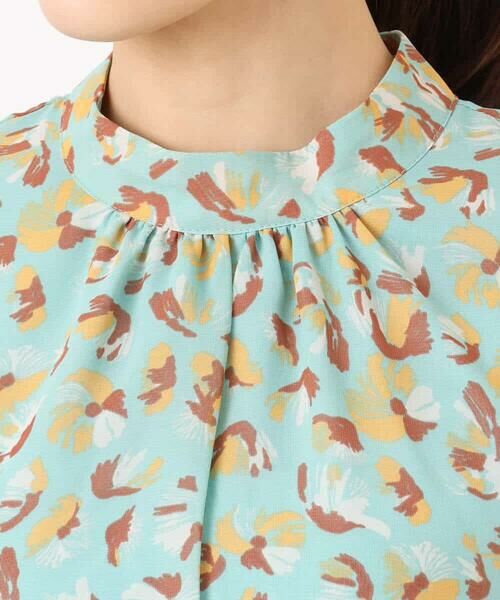 MK MICHEL KLEIN / エムケーミッシェルクラン シャツ・ブラウス | タックスリーブ花柄シフォンブラウス/洗える | 詳細18