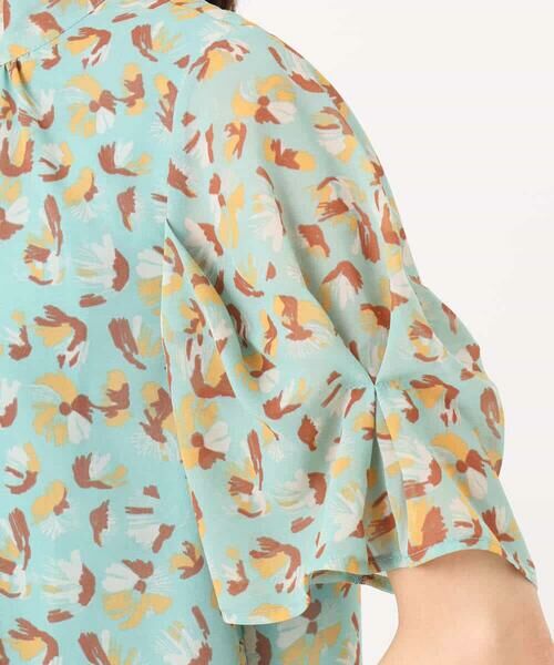 MK MICHEL KLEIN / エムケーミッシェルクラン シャツ・ブラウス | タックスリーブ花柄シフォンブラウス/洗える | 詳細20