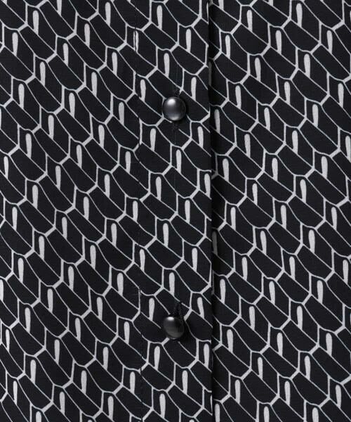 MK MICHEL KLEIN / エムケーミッシェルクラン シャツ・ブラウス | [洗える]幾何柄バンドカラー五分袖ブラウス | 詳細21