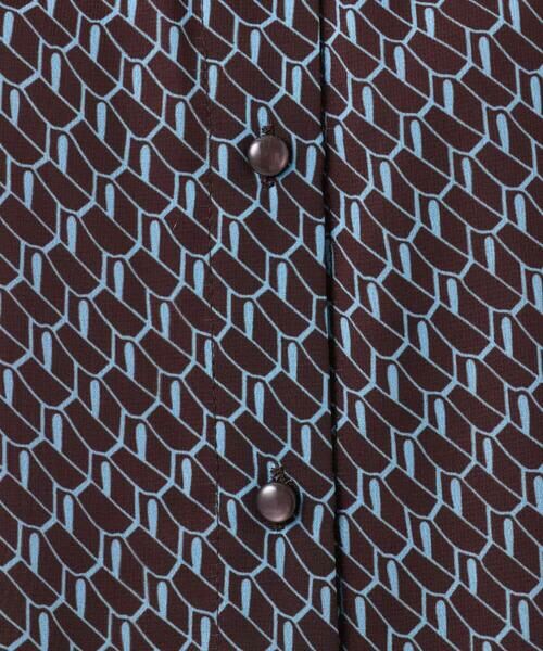 MK MICHEL KLEIN / エムケーミッシェルクラン シャツ・ブラウス | [洗える]幾何柄バンドカラー五分袖ブラウス | 詳細23