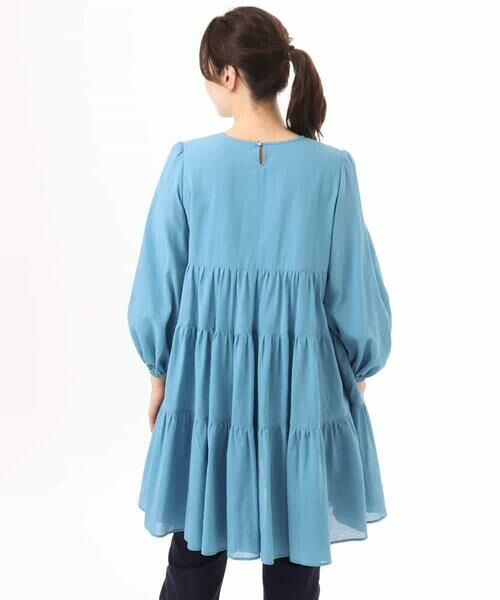 MK MICHEL KLEIN / エムケーミッシェルクラン シャツ・ブラウス | Vネックコットンシフォンチュニックブラウス/洗える | 詳細11