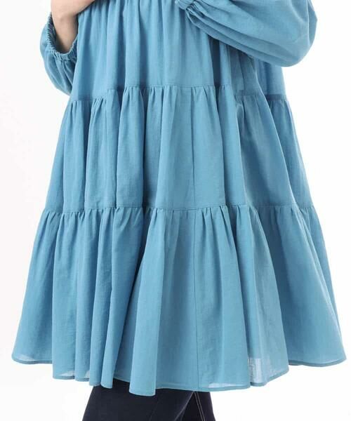 MK MICHEL KLEIN / エムケーミッシェルクラン シャツ・ブラウス | Vネックコットンシフォンチュニックブラウス/洗える | 詳細14