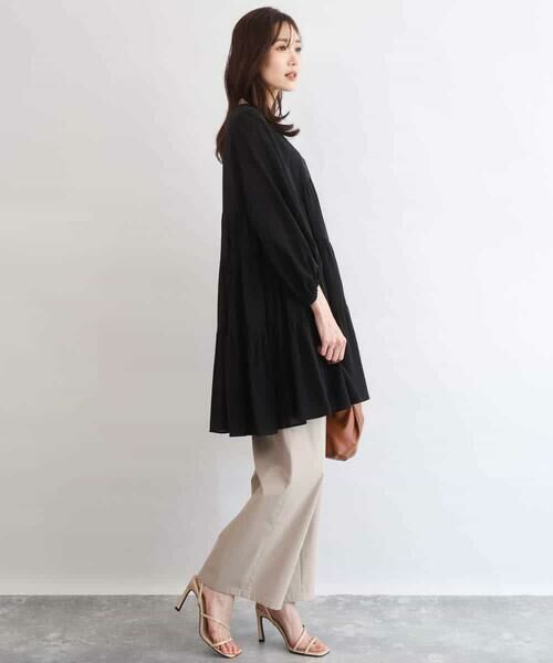 MK MICHEL KLEIN / エムケーミッシェルクラン シャツ・ブラウス | Vネックコットンシフォンチュニックブラウス/洗える | 詳細4