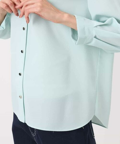 MK MICHEL KLEIN / エムケーミッシェルクラン シャツ・ブラウス | Vネックサテンブラウス/洗える | 詳細19