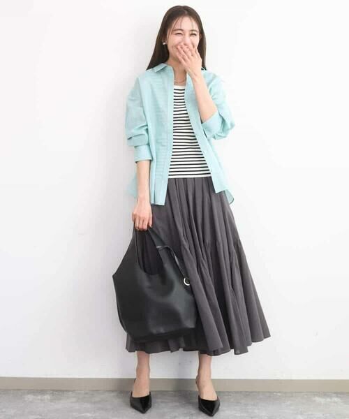 MK MICHEL KLEIN / エムケーミッシェルクラン シャツ・ブラウス | リネン混カラーシャツブラウス/接触冷感/洗える | 詳細17