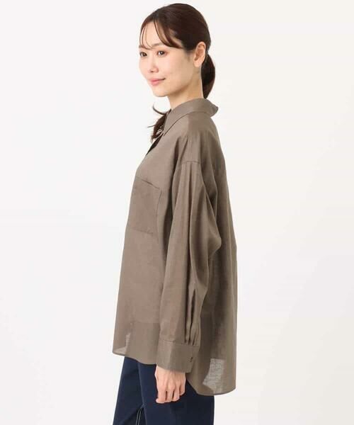 MK MICHEL KLEIN / エムケーミッシェルクラン シャツ・ブラウス | リネン混カラーシャツブラウス/接触冷感/洗える | 詳細24