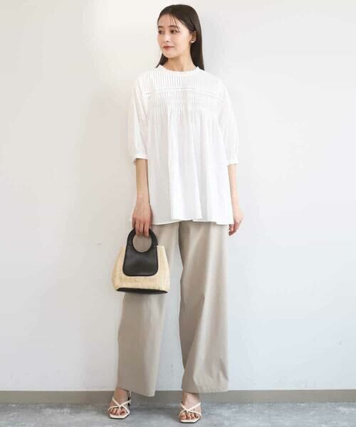 MK MICHEL KLEIN / エムケーミッシェルクラン シャツ・ブラウス | コットンピンタックチュニックブラウス/洗える | 詳細2