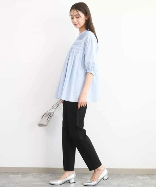 MK MICHEL KLEIN / エムケーミッシェルクラン シャツ・ブラウス | コットンピンタックチュニックブラウス/洗える | 詳細7