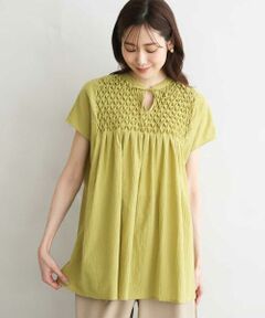 MK MICHEL KLEIN / エムケーミッシェルクラン シャツ・ブラウス | [洗える]ハンドスモッキングブラウス