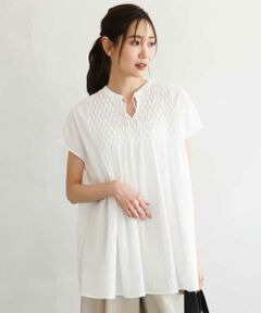 MK MICHEL KLEIN / エムケーミッシェルクラン シャツ・ブラウス | [洗える]ハンドスモッキングブラウス