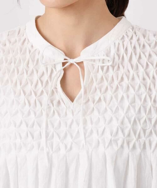 MK MICHEL KLEIN / エムケーミッシェルクラン シャツ・ブラウス | [洗える]ハンドスモッキングブラウス | 詳細12