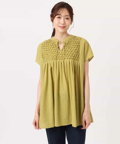 MK MICHEL KLEIN / エムケーミッシェルクラン シャツ・ブラウス | [洗える]ハンドスモッキングブラウス | 詳細17