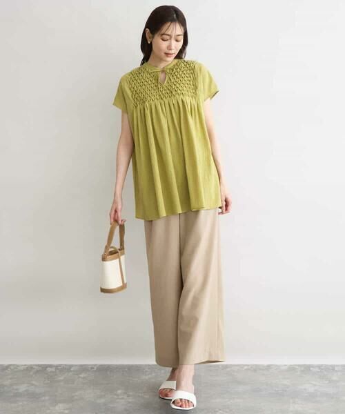 MK MICHEL KLEIN / エムケーミッシェルクラン シャツ・ブラウス | [洗える]ハンドスモッキングブラウス | 詳細2