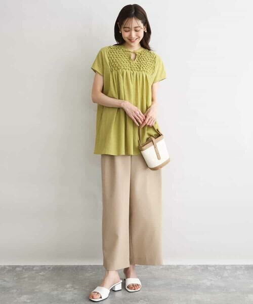 MK MICHEL KLEIN / エムケーミッシェルクラン シャツ・ブラウス | [洗える]ハンドスモッキングブラウス | 詳細4