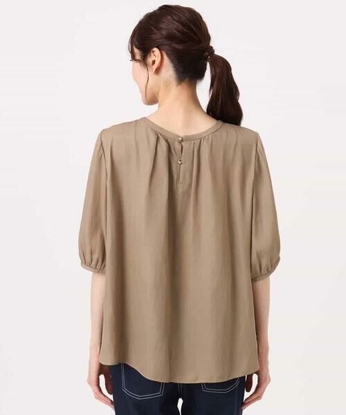 MK MICHEL KLEIN / エムケーミッシェルクラン シャツ・ブラウス | [UVカット/接触冷感/洗える]サテン フロントタックデザインブラウス | 詳細17