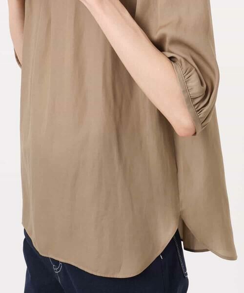MK MICHEL KLEIN / エムケーミッシェルクラン シャツ・ブラウス | [UVカット/接触冷感/洗える]サテン フロントタックデザインブラウス | 詳細21
