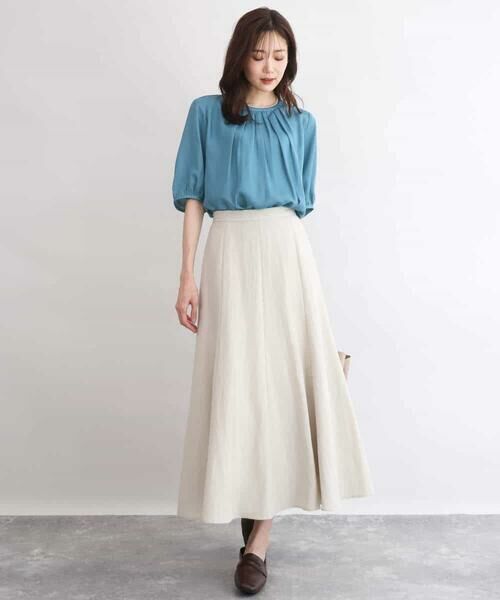 MK MICHEL KLEIN / エムケーミッシェルクラン シャツ・ブラウス | [UVカット/接触冷感/洗える]サテン フロントタックデザインブラウス | 詳細6