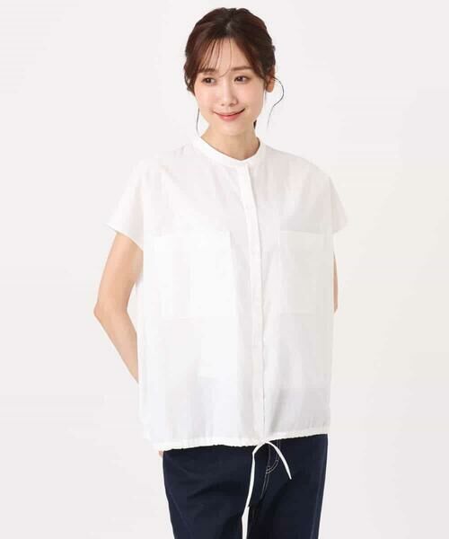 MK MICHEL KLEIN / エムケーミッシェルクラン シャツ・ブラウス | [接触冷感/洗える]ドロストデザインバンドカラーブラウス | 詳細29