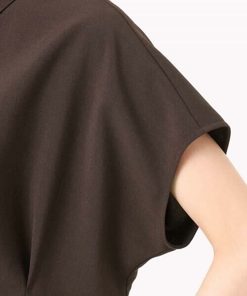 MK MICHEL KLEIN / エムケーミッシェルクラン シャツ・ブラウス | [洗える]リネンライクストレッチ ウエストタックデザイン衿付きブラウス | 詳細18