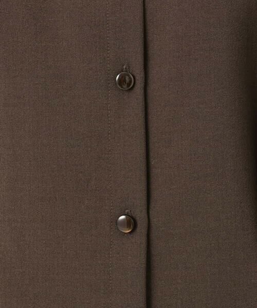 MK MICHEL KLEIN / エムケーミッシェルクラン シャツ・ブラウス | [洗える]リネンライクストレッチ ウエストタックデザイン衿付きブラウス | 詳細21