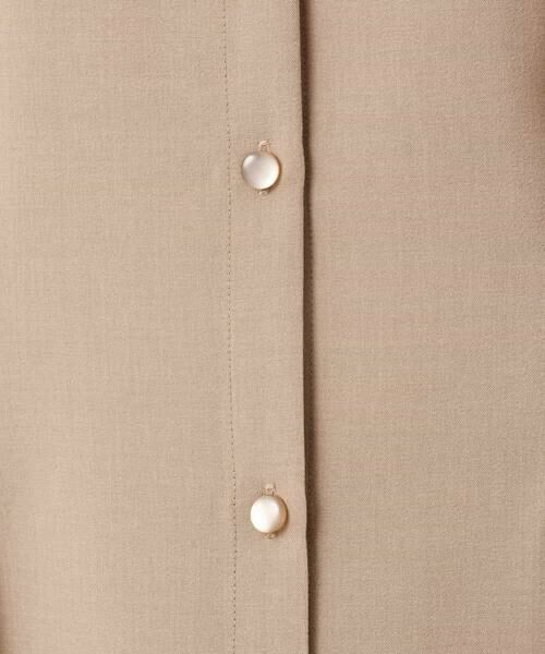 MK MICHEL KLEIN / エムケーミッシェルクラン シャツ・ブラウス | [洗える]リネンライクストレッチ ウエストタックデザイン衿付きブラウス | 詳細24