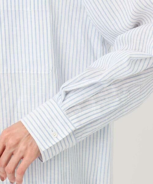 MK MICHEL KLEIN / エムケーミッシェルクラン シャツ・ブラウス | リネン混ストライプシャツブラウス/接触冷感/洗える | 詳細13