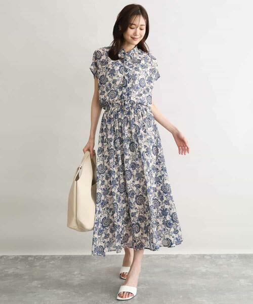 MK MICHEL KLEIN / エムケーミッシェルクラン シャツ・ブラウス | [洗える]更紗プリント花柄シフォンブラウス/前後2way | 詳細13