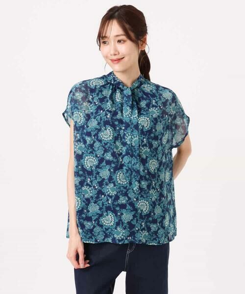 MK MICHEL KLEIN / エムケーミッシェルクラン シャツ・ブラウス | [洗える]更紗プリント花柄シフォンブラウス/前後2way | 詳細26