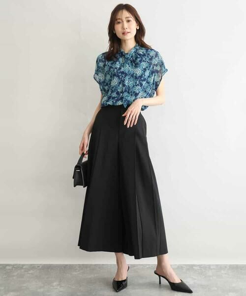 MK MICHEL KLEIN / エムケーミッシェルクラン シャツ・ブラウス | [洗える]更紗プリント花柄シフォンブラウス/前後2way | 詳細3