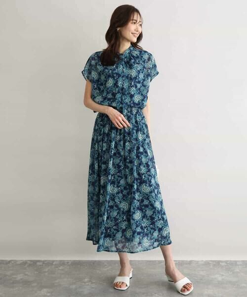 MK MICHEL KLEIN / エムケーミッシェルクラン シャツ・ブラウス | [洗える]更紗プリント花柄シフォンブラウス/前後2way | 詳細7