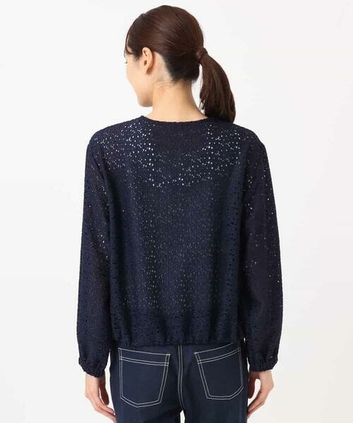 MK MICHEL KLEIN / エムケーミッシェルクラン その他アウター | 花柄ラッセルレースジップアップブルゾン/洗える | 詳細11