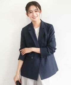 MK MICHEL KLEIN / エムケーミッシェルクラン テーラードジャケット | バイオヴィンテージツイル ダブルブレストジャケット/接触冷感/UVカット/速乾/洗える