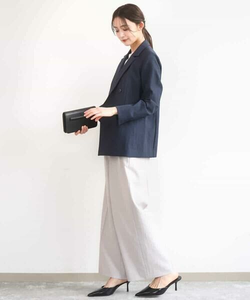 MK MICHEL KLEIN / エムケーミッシェルクラン テーラードジャケット | バイオヴィンテージツイル ダブルブレストジャケット/接触冷感/UVカット/速乾/洗える | 詳細6