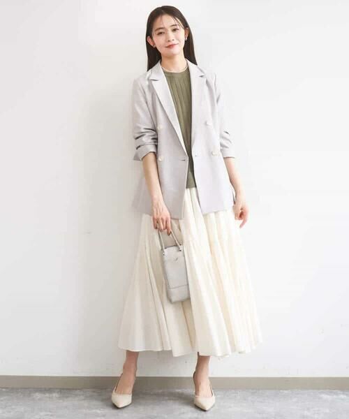 MK MICHEL KLEIN / エムケーミッシェルクラン テーラードジャケット | バイオヴィンテージツイル ダブルブレストジャケット/接触冷感/UVカット/速乾/洗える | 詳細9