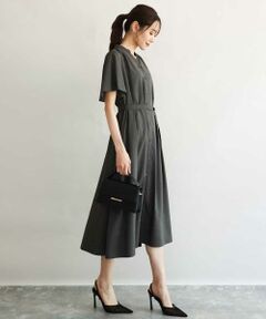 MK MICHEL KLEIN / エムケーミッシェルクラン ロング・マキシ丈ワンピース | [洗える]フレアースリーブ ベルト付きワンピース
