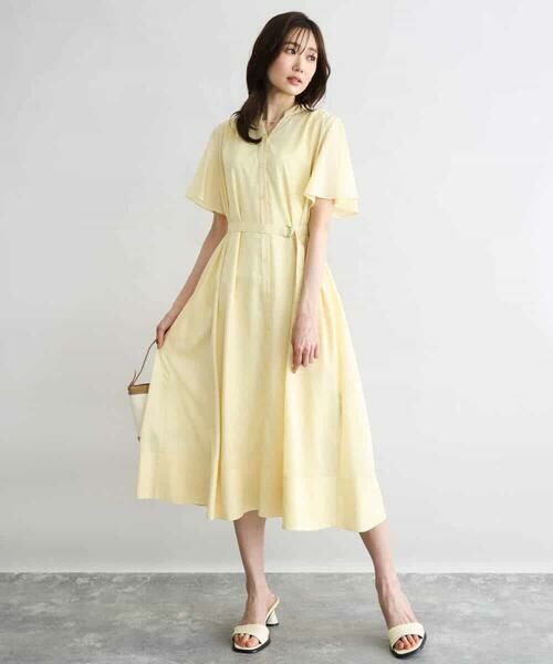 MK MICHEL KLEIN / エムケーミッシェルクラン ロング・マキシ丈ワンピース | [洗える]フレアースリーブ ベルト付きワンピース | 詳細10